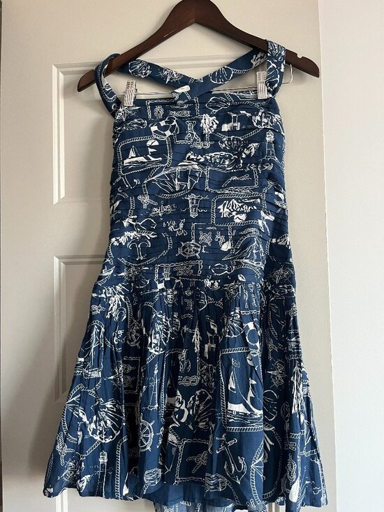 Abercrombie & Fitch Dresses & Skirts - Abercrombie Emerson Nautical Drop-Waist Halter Mini Dress M